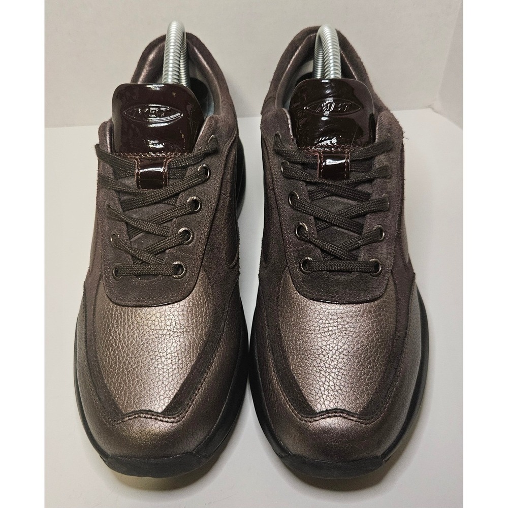 MBT Maliza Rocker Bottom Walking Sneakers Metallic Bronze Brown Suede Womens 8.5